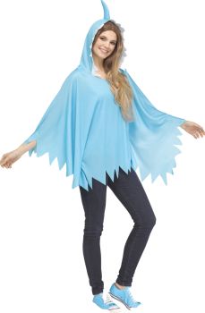 Shark Poncho - Adult - Blue