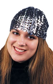 Cloche Hat Sequin - Black