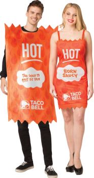 Taco Bell Hot Sauce Tunic & Dress Couples Costume