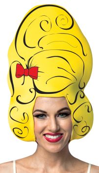 Comic Beehive Foam Wig - Yellow