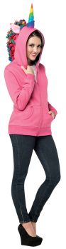 Women's Unicorn Hoodie - Pink - Adult Medium