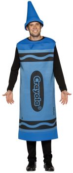 Crayola Crayon Adult Costume - Blue - Adult L/XL (42 - 48)