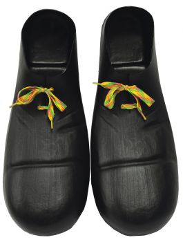 15" Plastic Clown Shoes - Black