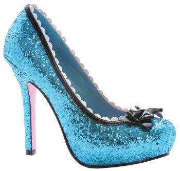 Women's Glitter Princess Shoe - Blue - Women's Shoe 6