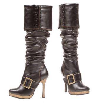 Women's Grace Knee-High Ruched Boot - Black - Women's Shoe 7