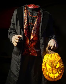 headless horseman halloween prop