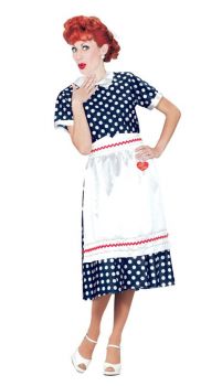 Women's Plus Size I Love Lucy Polka Dot Dress - Adult S (6 - 8)