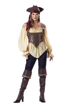 Women's Rustic Pirate Lady Costume - Adult L (12 - 14)