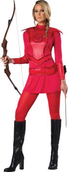 Women's Red Warrior Huntress Costume - Adult S (4 - 6)