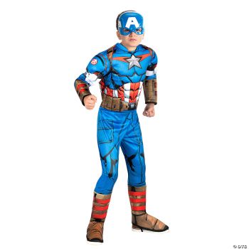 Capt. America Steve Rogers Child Qualux Costume - Child Large