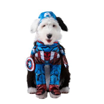 Captain America Pet Costume - Pet Large