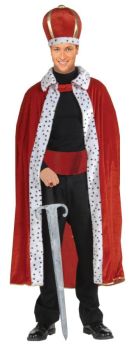 King Robe & Crown Set Adult - Red