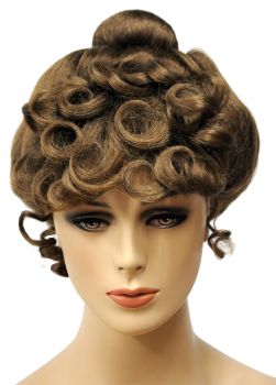 Gibson Girl Wig - Medium Brown 50% Gray