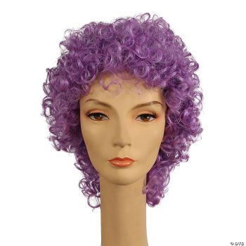 Deluxe Long Curly Clown Wig - Purple