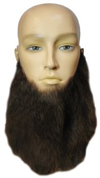 8" Wavy Full Beard - Human Hair - Light Chestnut Brown