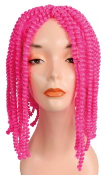 Bargain Spring Curl Wig - Hot Pink