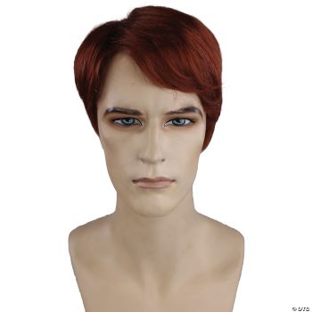 Men's Side-Part Wig - Bright Flame Red