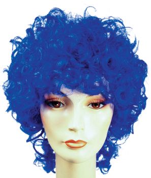 Deluxe Curly Clown Wig - Royal Blue