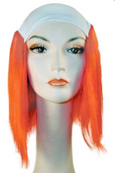 Bald Straight Clown Wig - Orange