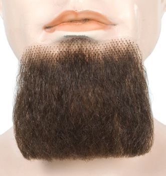 3-Point Beard - Human Hair - Medium Brown