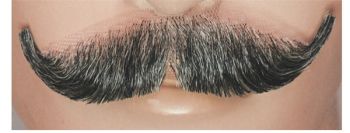 English Mustache - Synthetic - Dark Brown 75% Gray