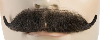 Edwardian M35 Mustache - Human Hair - Light Chestnut Brown