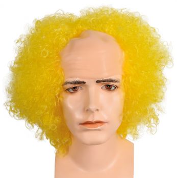 Bargain Bald Curly Wig - Yellow