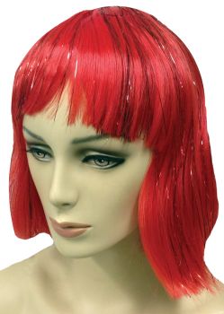Bargain China Doll Wig - Clown Red