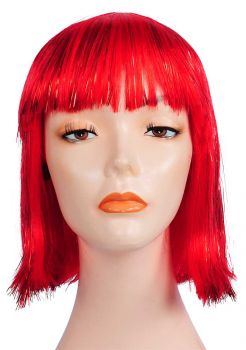 Bargain China Doll With Tinsel Wig - Red