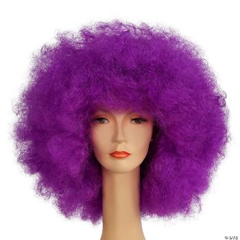 Super Deluxe Afro Wig - Dark Purple