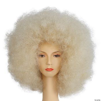 Super Deluxe Afro Wig - Platinum Blonde