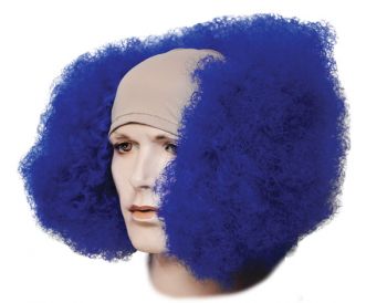 Bald Curly Clown Wig - Blue