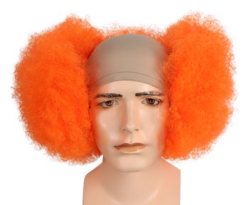 Bald Curly Clown Wig - Orange