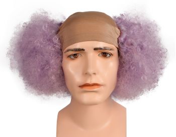 Bald Curly Clown Wig - Purple