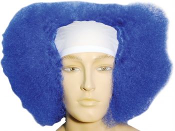 Bald Curly Clown Wig - Blue