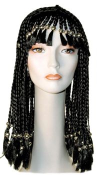 Cleo Braided Wig With Gold Beads - Auburn
