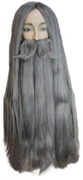 Wizard Wig & Beard Set - Gray