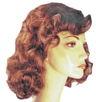 1940s Vamp Wig - Medium Brown Red