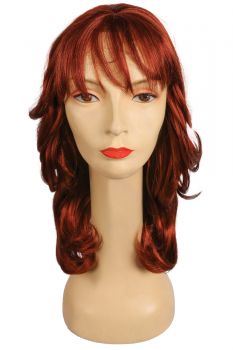 Farrah Wig - Bright Flame Red