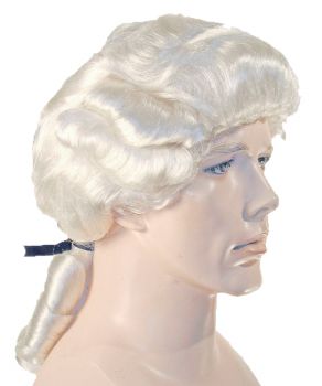 Deluxe Colonial Man Wig - White