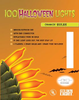 100-Light Halloween String Lights - Purple