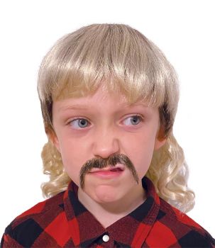 Tiger Cool Cat Mullet & Mustache Set - Child