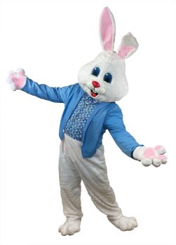 Easter Bunny With Blue Jacket And Vest, Adult