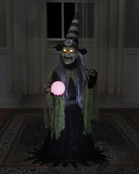36" Fortune Teller Witch Animated Prop