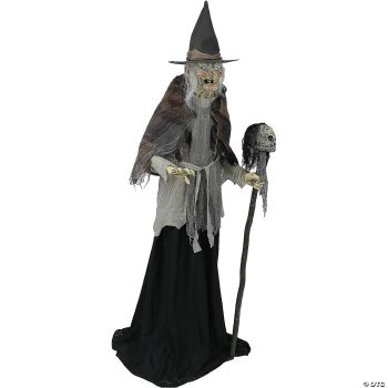 6' Lunging Witch With DigitEye Animated Prop