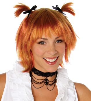 Short School Girl Wig - Light Brown