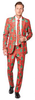 Men's Red Christmas Suit - Adult S (34 - 36)