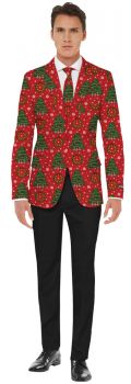 Men's Christmas Jacket & Tie - Adult Medium