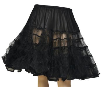 Knee-Length Petticoat - Black