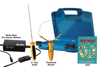 Pro 6"" Hot Knife & Freehand Router Kit with Multi-Heat Pro Power Station